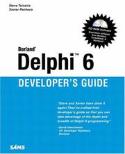 Borland Delphi 6 developer's guide by Steve Teixeira, Xavier Pacheco