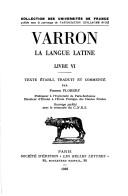 Cover of: La langue latine by Marcus Terentius Varro