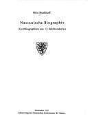 Cover of: Nassauische Biographie: Kurzbiographien aus 13 Jahrhunderten