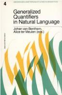 Cover of: Generalized quantifiers in natural language