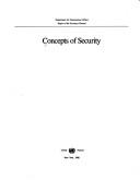 Cover of: Concepts of security.