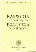 Cover of: Rapsodia económico política monárquica