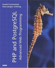 Cover of: PHP and PostgreSQL Advanced Web Programming