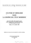 Cover of: Culture et idéologie dans la genèse de l'Etat moderne by 