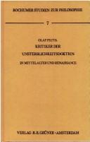 Cover of: Kritiker der Unsterblichkeitsdoktrin in Mittelalter und Renaissance