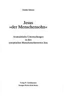 Cover of: Jesus "der Menschensohn" by Günther Schwarz