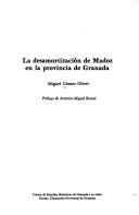 Cover of: La desamortización de Madoz en la provincia de Granada by Miguel Gómez Oliver
