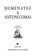 Cover of: Homenatge a Antoni Comas.
