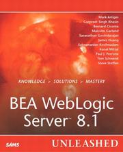 BEA WebLogic server 8.1 unleashed by Mark Artiges