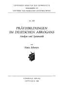 Präfixbildungen im deutschen Abrogans by Schwarz, Hans.