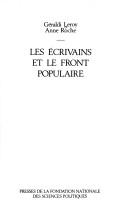 Cover of: Les écrivains et le Front populaire