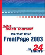 Cover of: Sams Teach Yourself Microsoft Office FrontPage 2003 in 24 Hours, First Edition