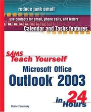 Cover of: Sams Teach Yourself Microsoft Office Outlook 2003 in 24 Hours by Diane Poremsky, Sams Development