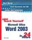 Cover of: Sams Teach Yourself Word 2003 in 24 Hours