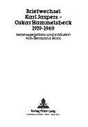 Cover of: Briefwechsel Karl Jaspers-Oskar Hammelsbeck, 1919-1969