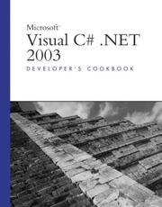 Cover of: Microsoft Visual C# .NET 2003 Developer's Cookbook by Mark Schmidt, Simon Robinson