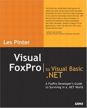 Cover of: Visual FoxPro to Visual Basic .NET | Les Pinter