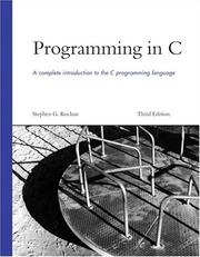 Cover of: Programming in C | Stephen Kochan