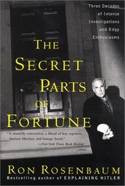 Cover of: The Secret Parts of Fortune by Ron Rosenbaum