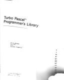 Cover of: Turbo Pascal programmer's library