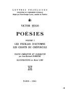 Cover of: Poésies by Victor Hugo