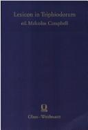 Cover of: Lexicon in Triphiodorum: a lexicon to Triphiodorus