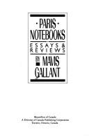 Cover of: Paris notebooks by Mavis Gallant