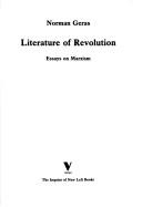 Cover of: Literature of revolution: essays on Marxism