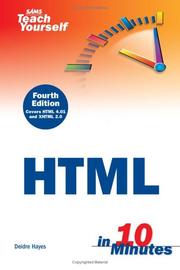 Cover of: Sams Teach Yourself HTML in 10 Minutes