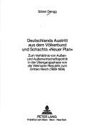 Cover of: Deutschlands Austritt aus dem Völkerbund und Schachts "Neuer Plan" by Sören Dengg