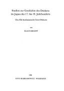 Cover of: Studien zur Geschichte des Denkens im Japan des 17. bis 19. Jahrhunderts: Chu-Hsi-konfuzianische Geist-Diskurse
