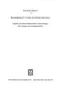 Cover of: Wahrheit und Entdeckung by Rainer Enskat