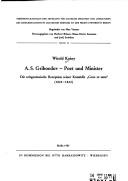 Cover of: A.S. Griboedov, Poet und Minister: die zeitgenössische Rezeption seiner Komödie "Gore ot uma", 1824-1832