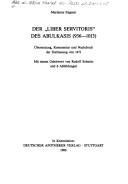 Cover of: Der "Liber servitoris" des Abulkasis (936-1013) by Marianne Engeser