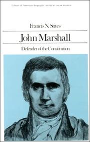 Cover of: John Marshall by Francis N. Stites, Francis N. Stites