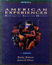 Cover of: American Experiences: 1877 To the Present : Readings in American History