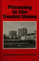 Cover of: Planning in the Soviet Union