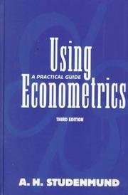 Cover of: Using Econometrics: A Practical Guide (3rd Edition)
