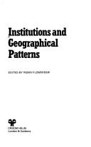 Cover of: Institutions and geographical patterns
