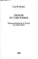 Cover of: Panem et circenses: Massenunterhaltung als Politik im antiken Rom