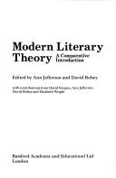 Cover of: Modern literary theory, a comparative introduction