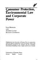 Cover of: Consumer protection, environmental law, and corporate power