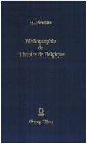 Bibliographie de l'histoire de Belgique by Pirenne, Henri