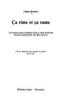 Cover of: Ça rime et ça rame: anthologie thématique des poètes francophones de Belgique