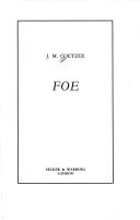 Cover of: Foe by J. M. Coetzee