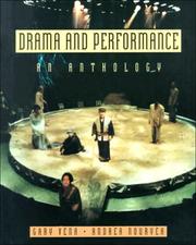 Cover of: Drama and Performance: An Anthology