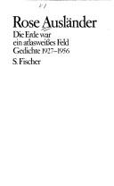 Cover of: Die Erde war ein atlasweisses Feld: Gedichte 1927-1956