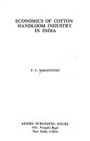 Cover of: Economics of cotton handloom industry in India