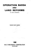 Cover of: Operation Barga and land reforms by Tushar Kanti Ghosh