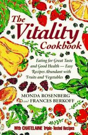Cover of: The Vitality Cookbook by Monda Rosenberg, Frances Berkoff